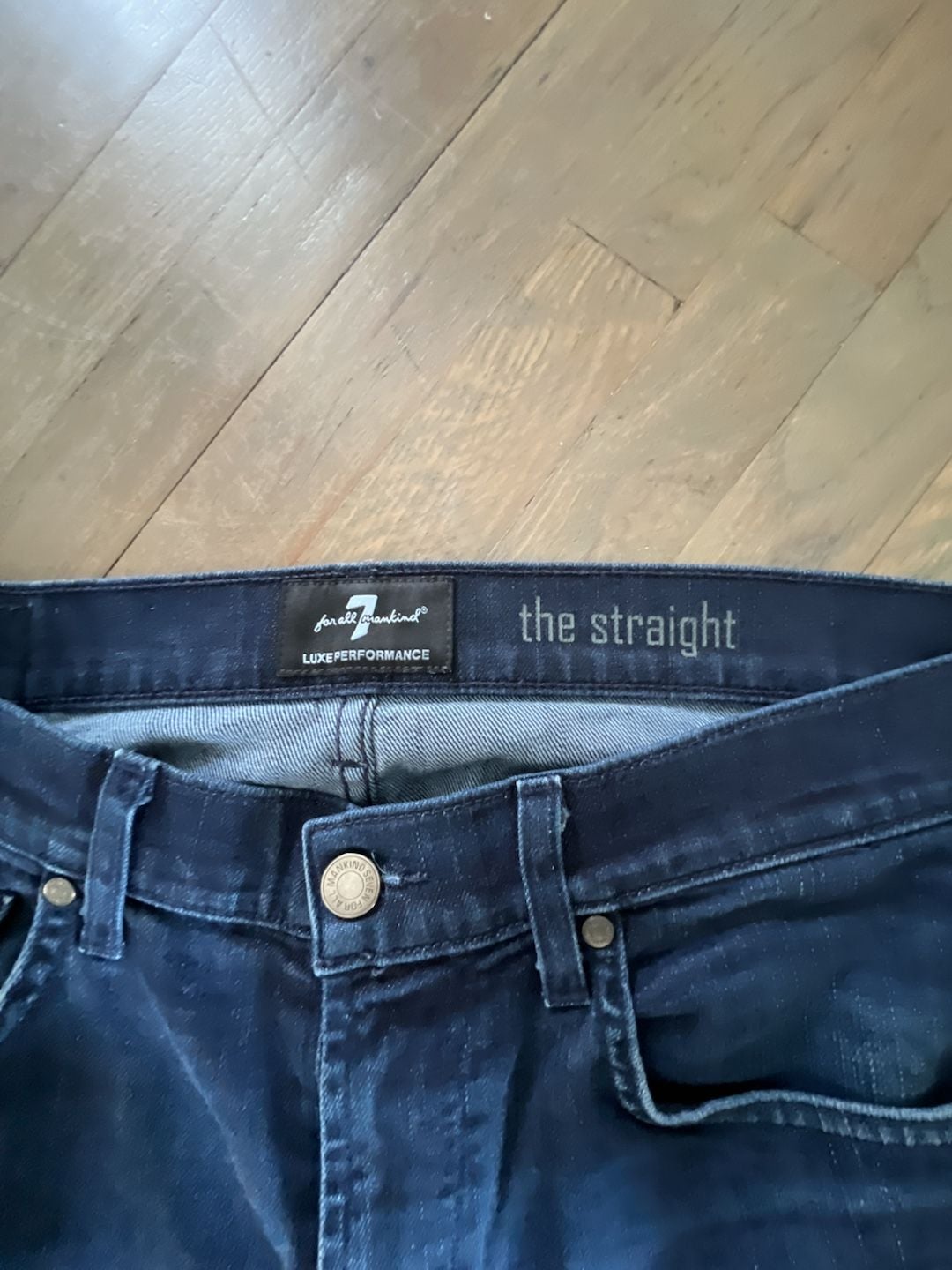 7 For All Mankind Luxe Performance The Straight Leg Jeans Size 34 4