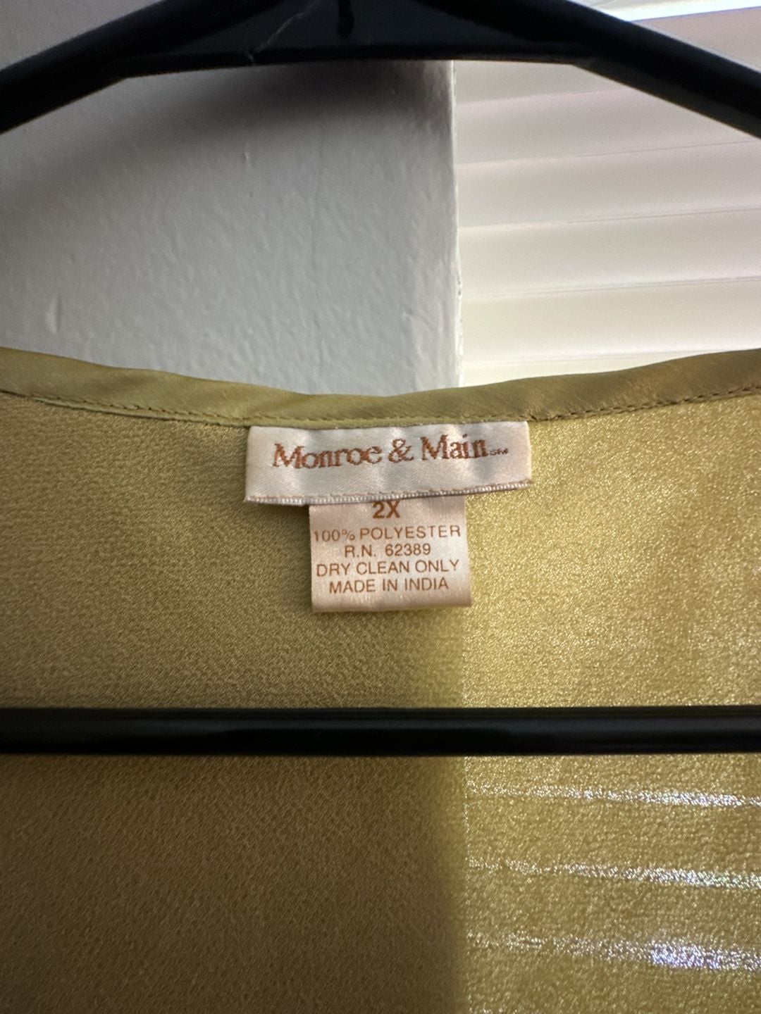 Monroe & Main Gold Sheer Beaded Tunic Blouse 3