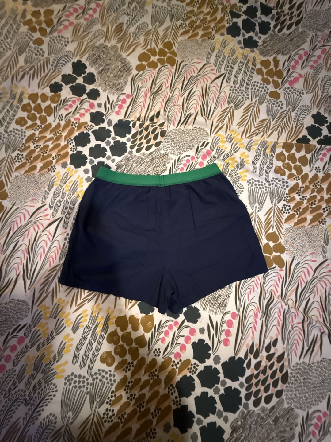 By Anthropologie Navy and Green Elastic Waist Boxer Shorts 4