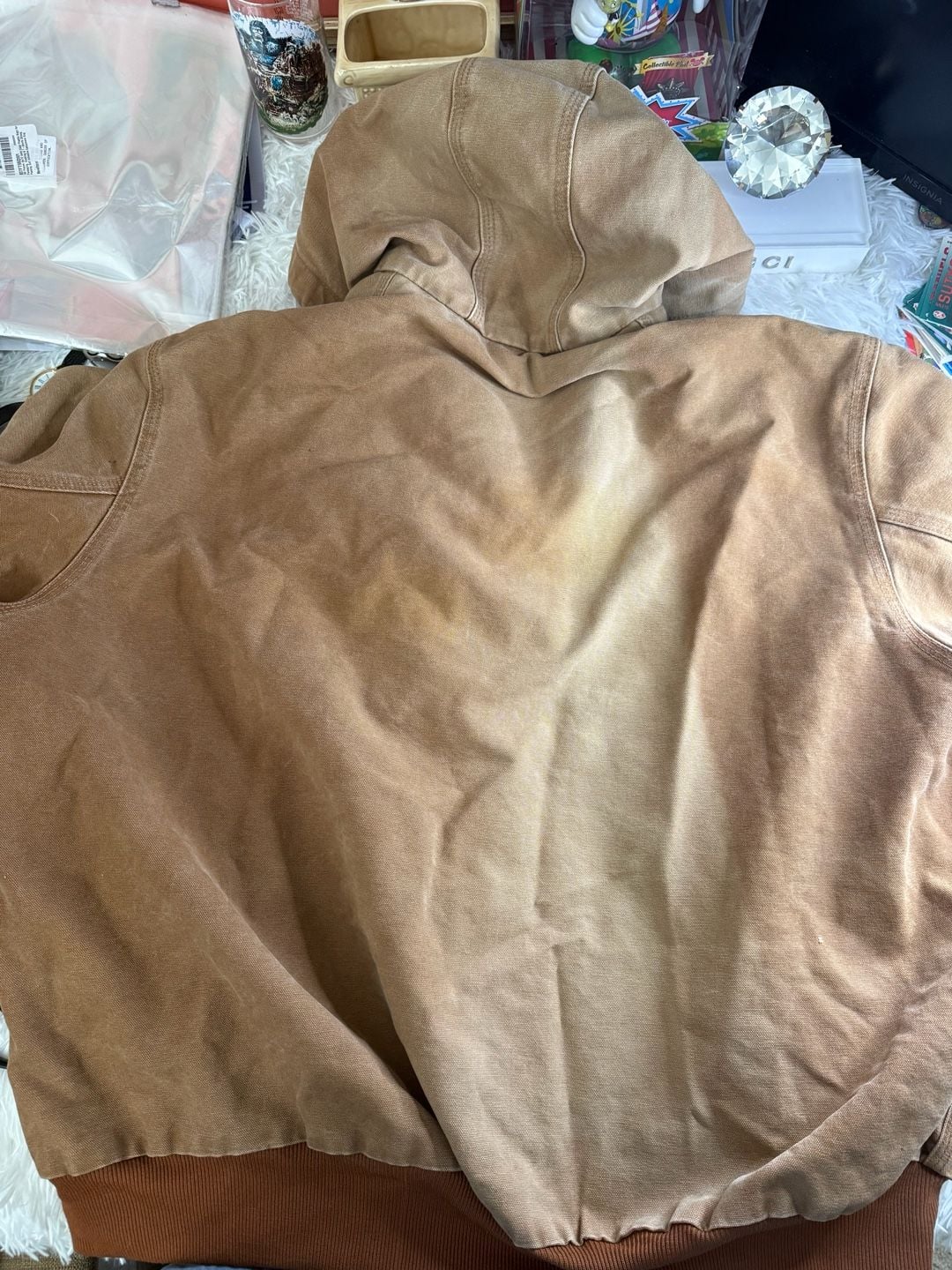Vintage Carhartt J160 BRN Thermal-Lined Duck Hooded Active Jacket 7