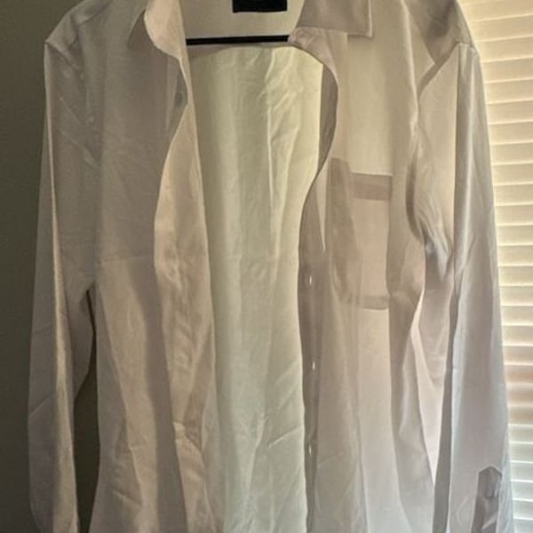 Alimens & Gentle Men's Flex Wrinkle-Resistant Luxury Style Long Sleeve Button-Down Dress Shirt