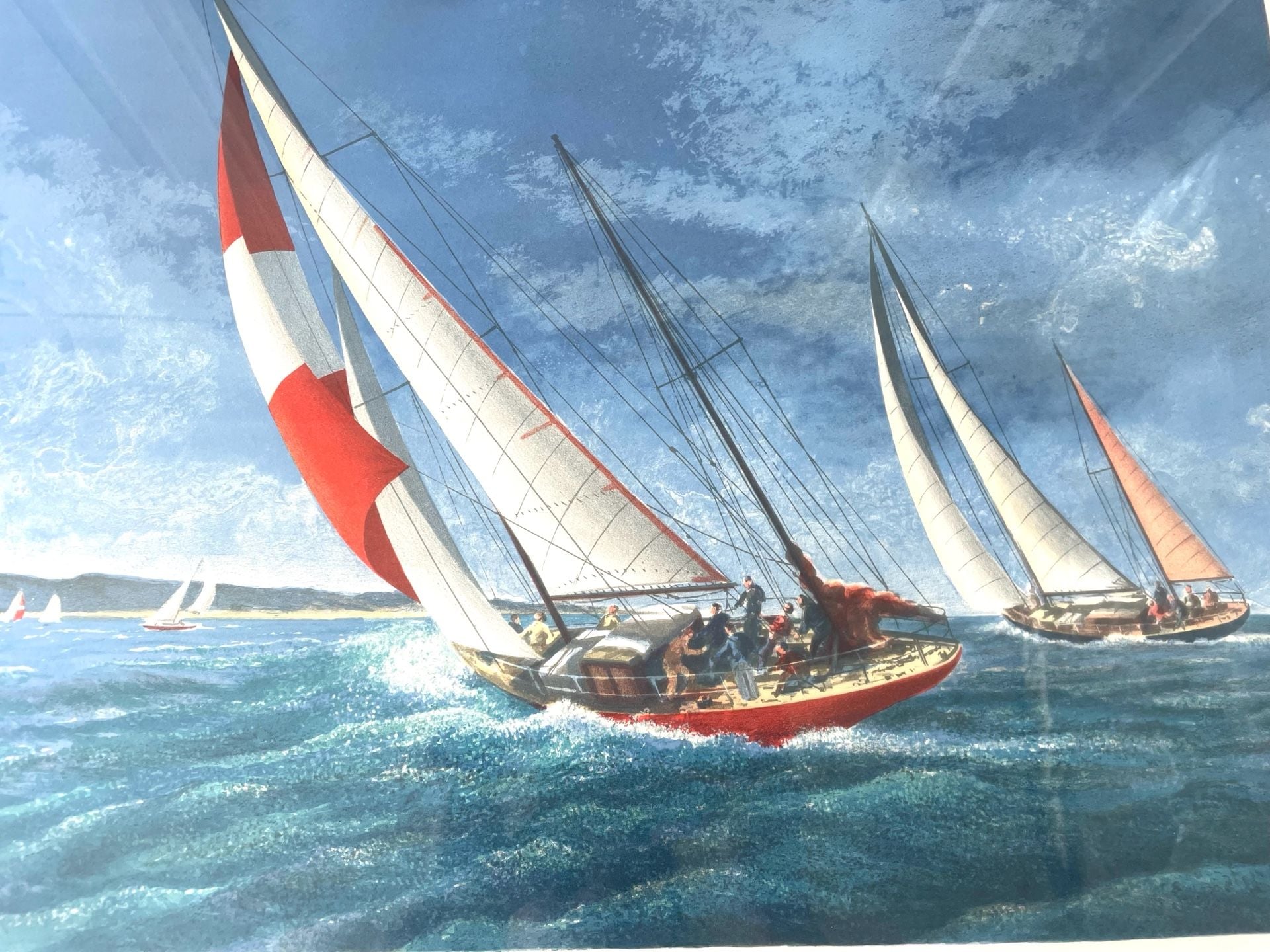 Alexander Packham Signed and Numbered Limited Edition Sailing Yacht Lithograph 2
