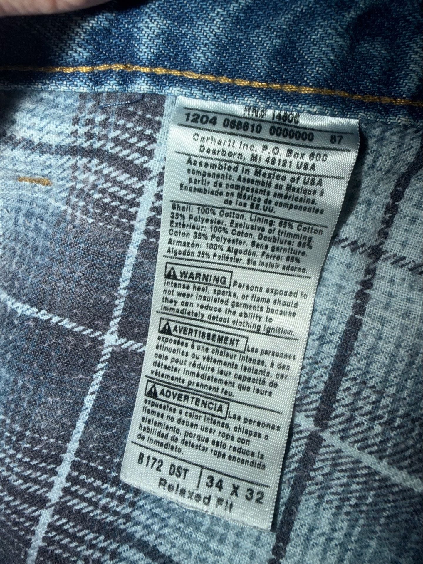 Carhartt Relaxed Fit Flannel-Lined Denim Jeans 6