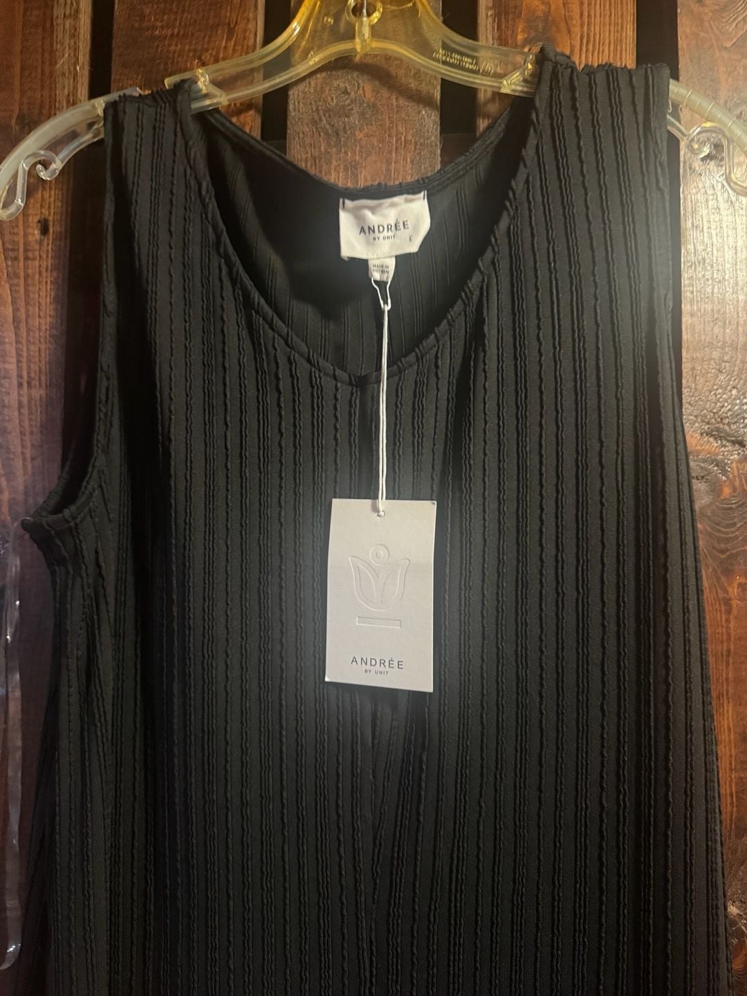 Andrée by Unit Black Ribbed Sleeveless Maxi Dress Style MHS79 3