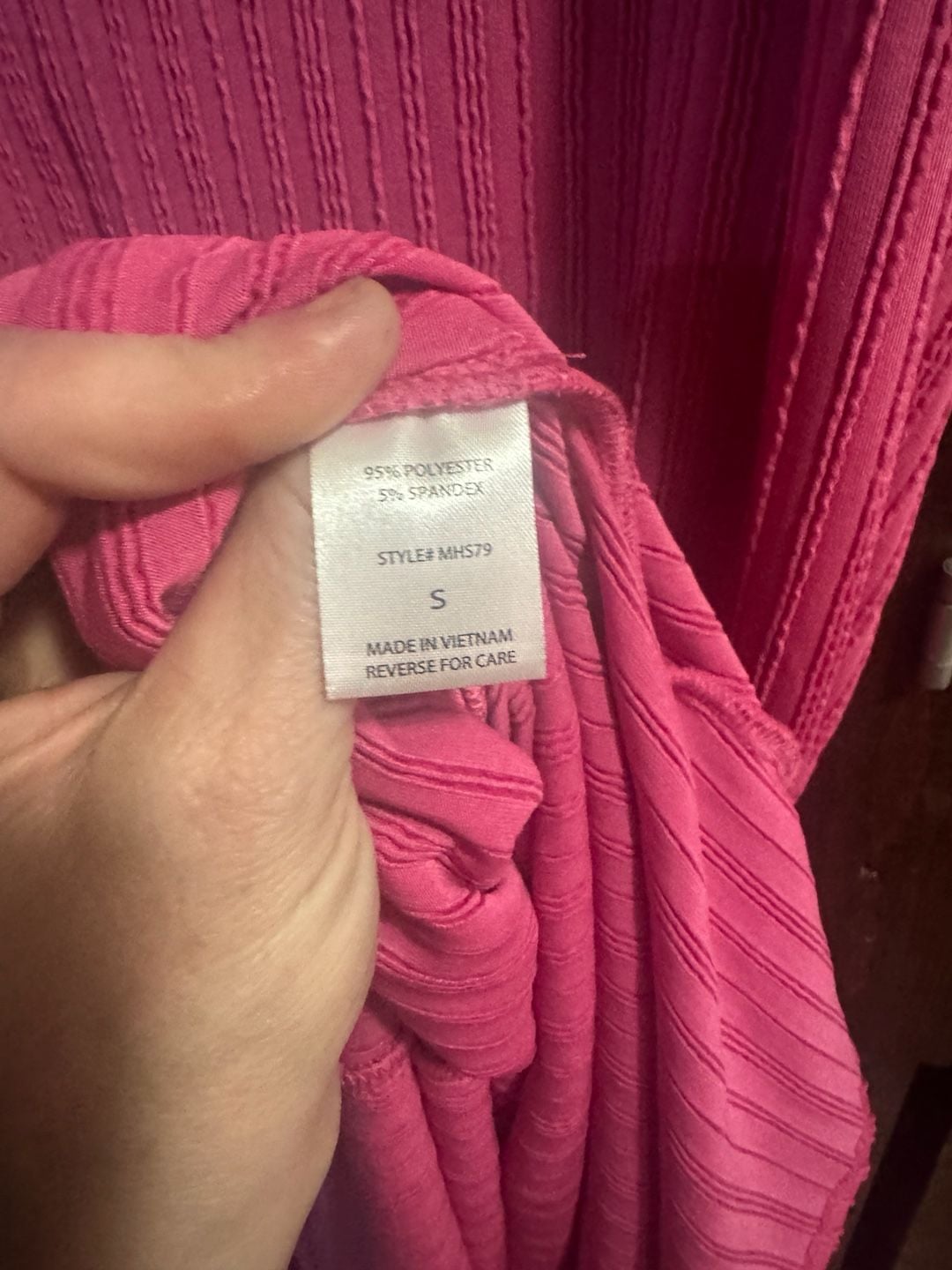 Andrée By Unit Women's Sleeveless Textured Maxi Dress Pink Size Small MHS79 3