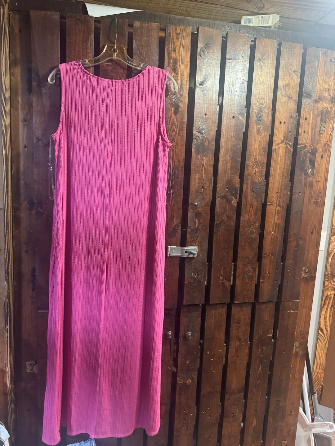 Andrée By Unit Women's Sleeveless Textured Maxi Dress Pink Size Small MHS79 5