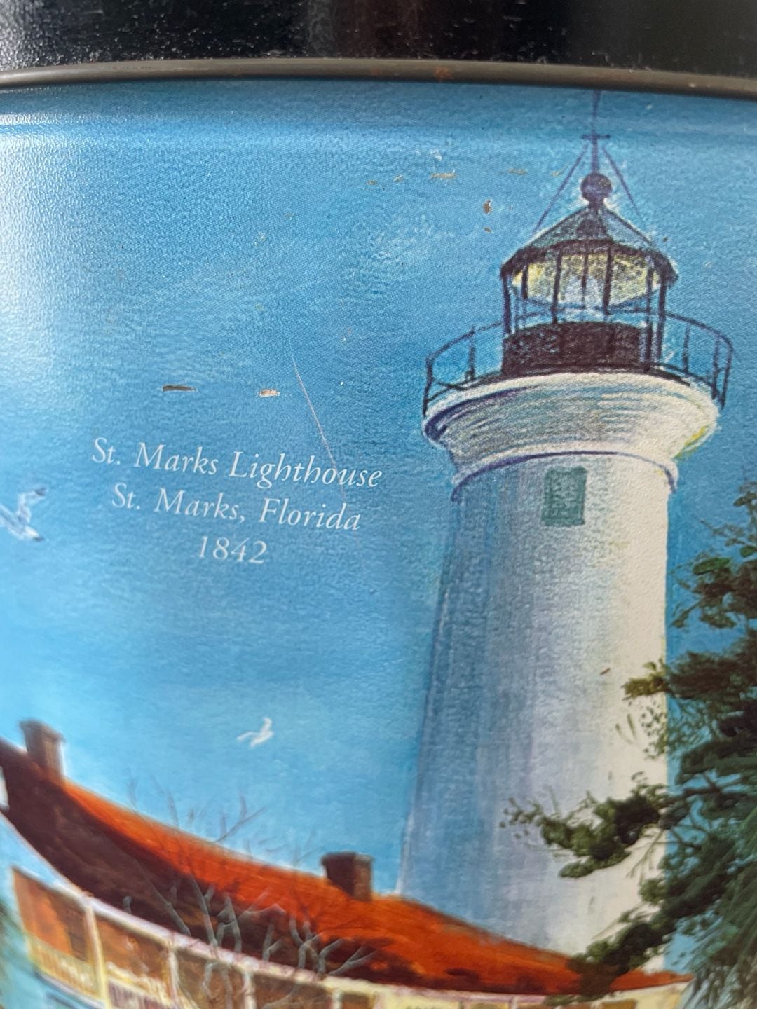 Howard Koslow Art American Lighthouse Foundation Decorative Storage Tin 5