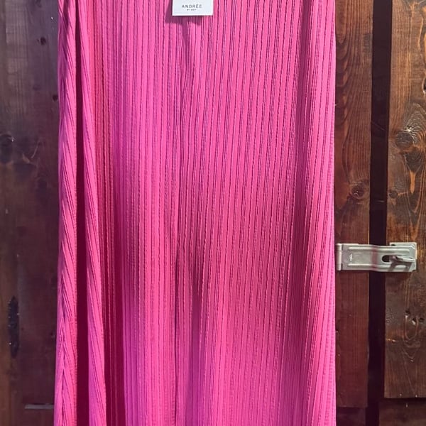 Andrée By Unit Women's Sleeveless Textured Maxi Dress Pink Size Small MHS79