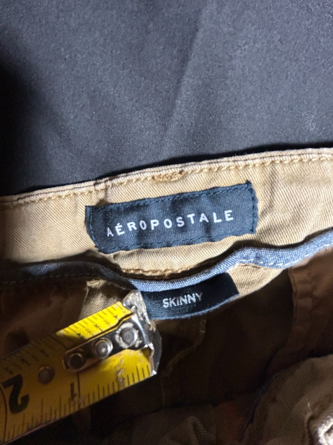 Aeropostale Men's Skinny Fit Chino Pants Tan 32x34 4