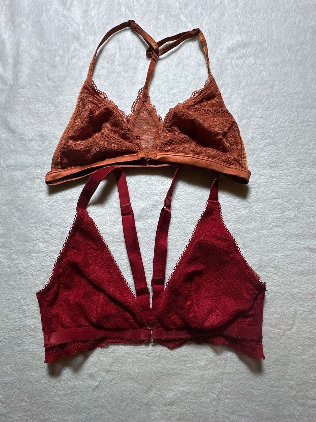 Victoria's Secret Lace and Velvet Trim Bralette Set (2-Piece) 1