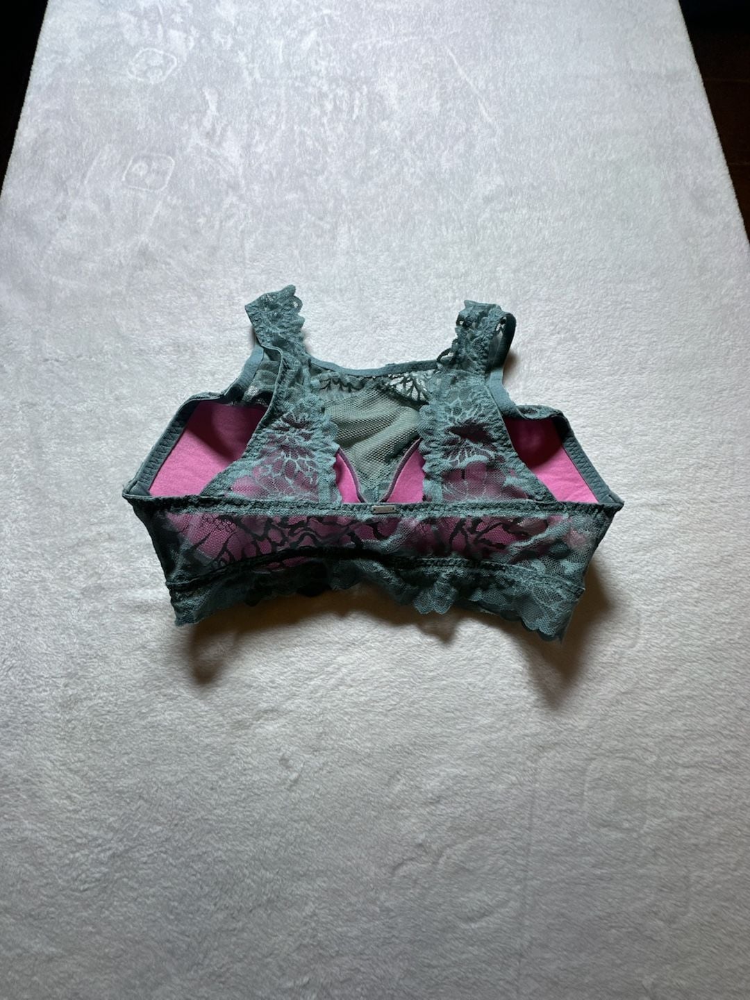 Victoria's Secret PINK Floral Lace High Neck Push-Up Bralette 2
