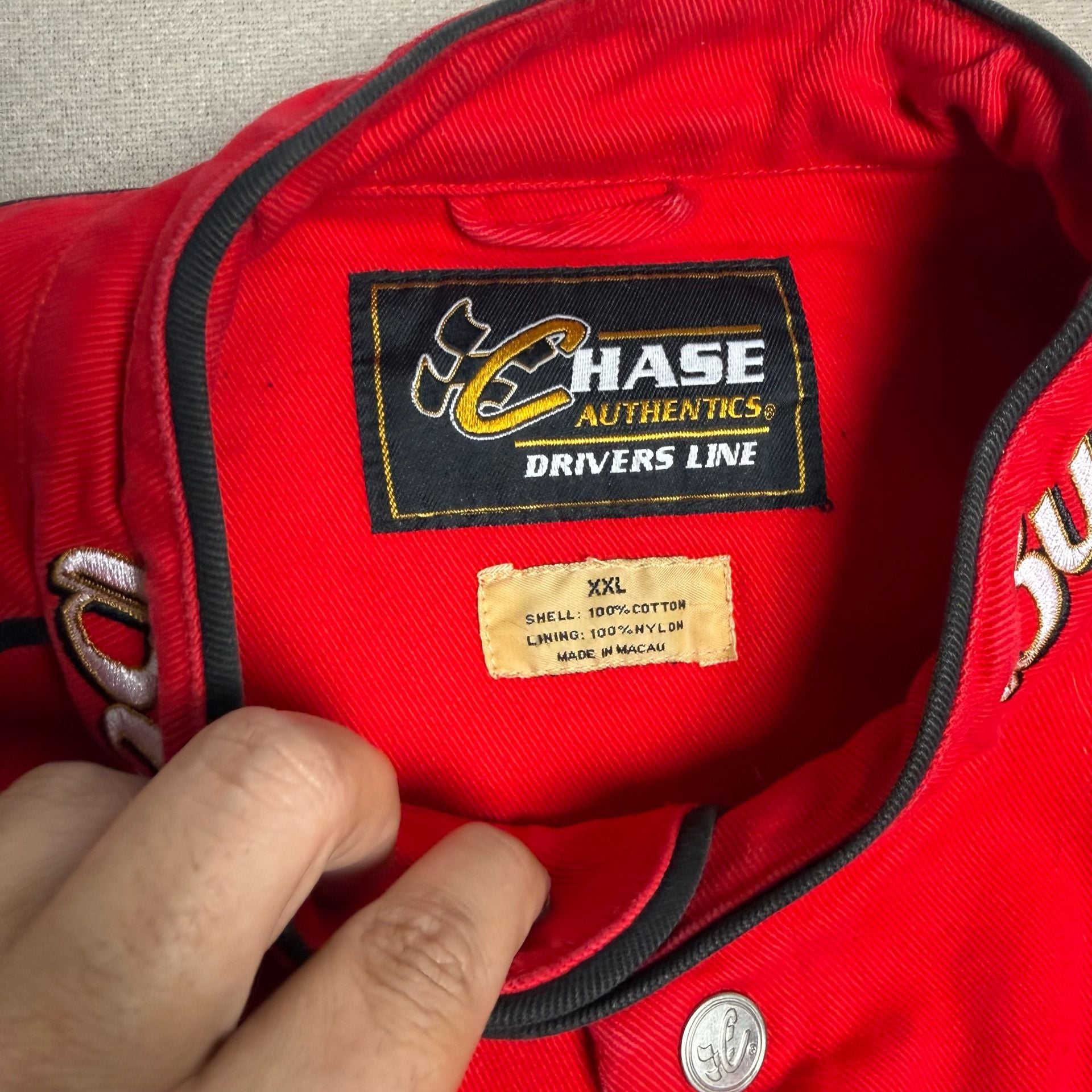 Vintage Chase Authentics Dale Earnhardt Jr. Budweiser Nascar Snap Racing Jacket 3