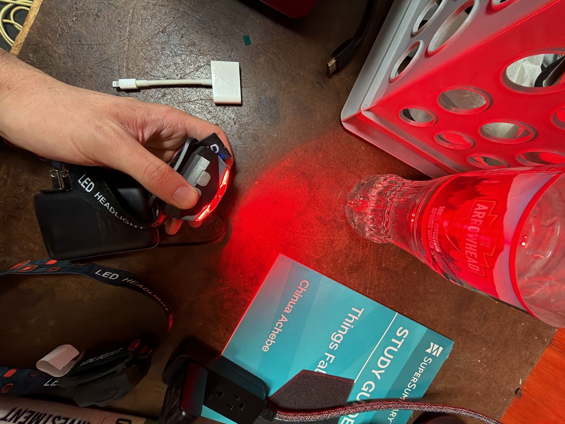 USB Rechargeable LED Headlamp with Motion Sensor and Red Light Mode 5