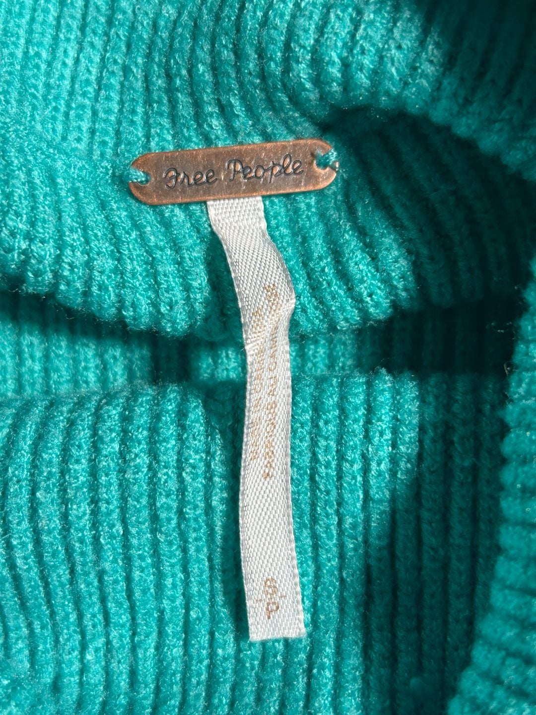 Free People Softly Structured Tunic Turtleneck Sweater in Oasis Green 4