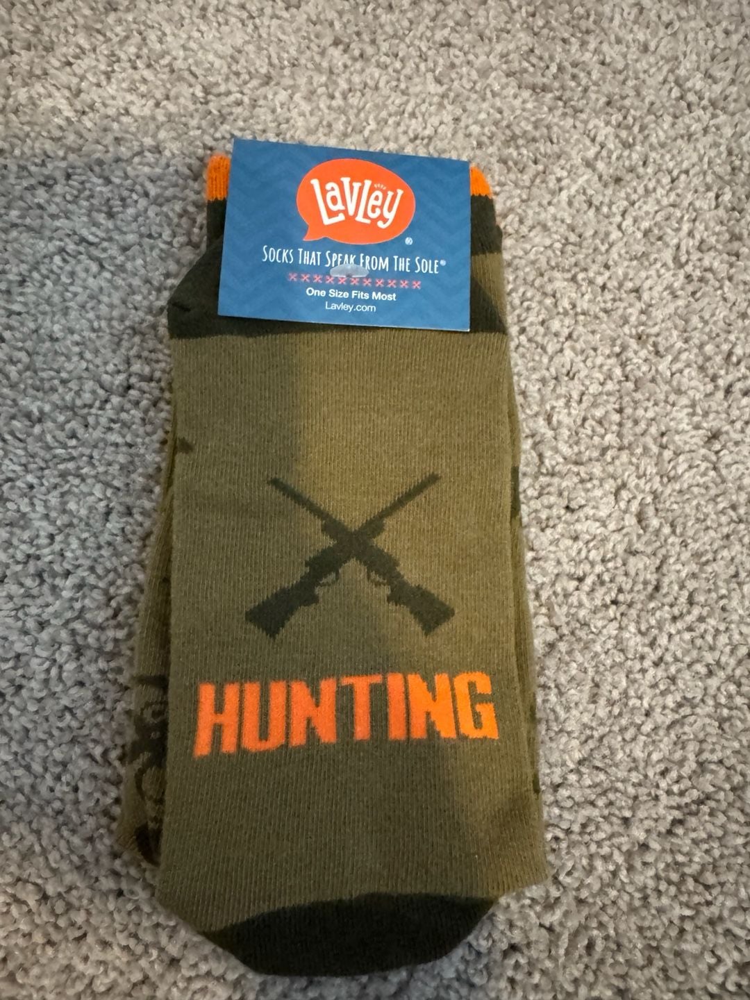 Lavley I'd Rather Be Hunting Novelty Socks 1