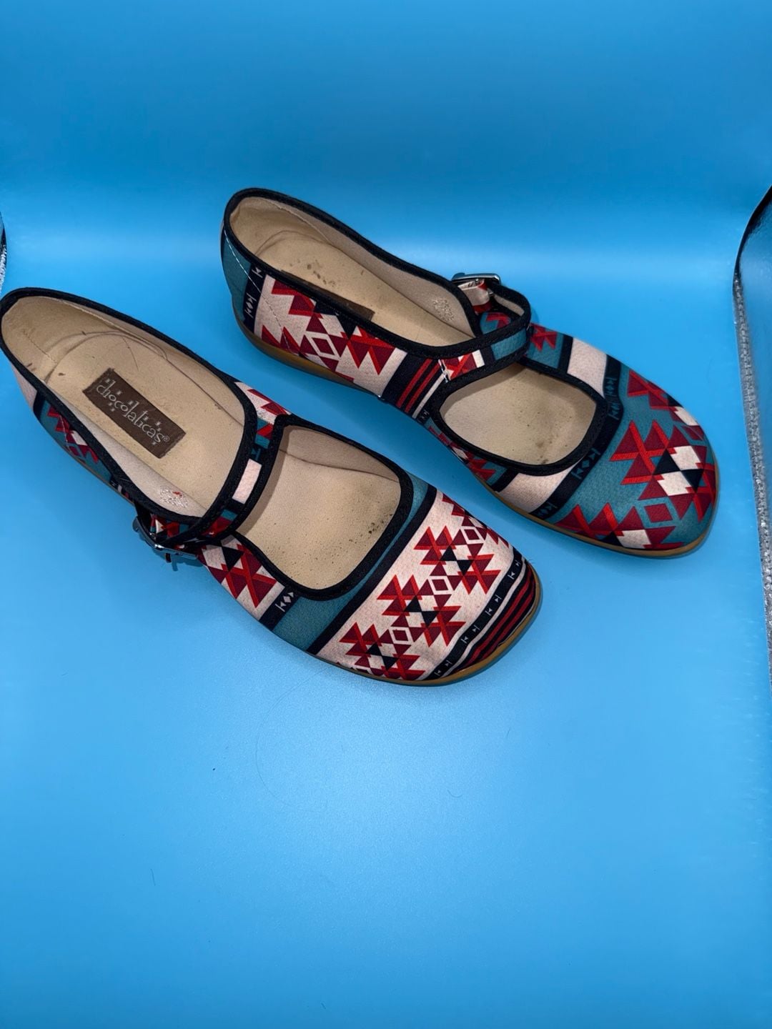 Hot Chocolate Design Chocolaticas Women's Mary Jane Flats in Aztec/Tribal Print multi 5