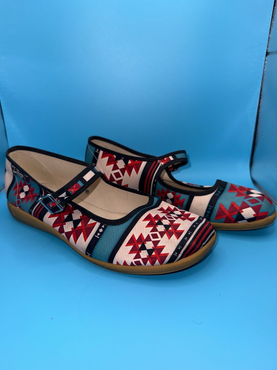 Hot Chocolate Design Chocolaticas Women's Mary Jane Flats in Aztec/Tribal Print multi 2