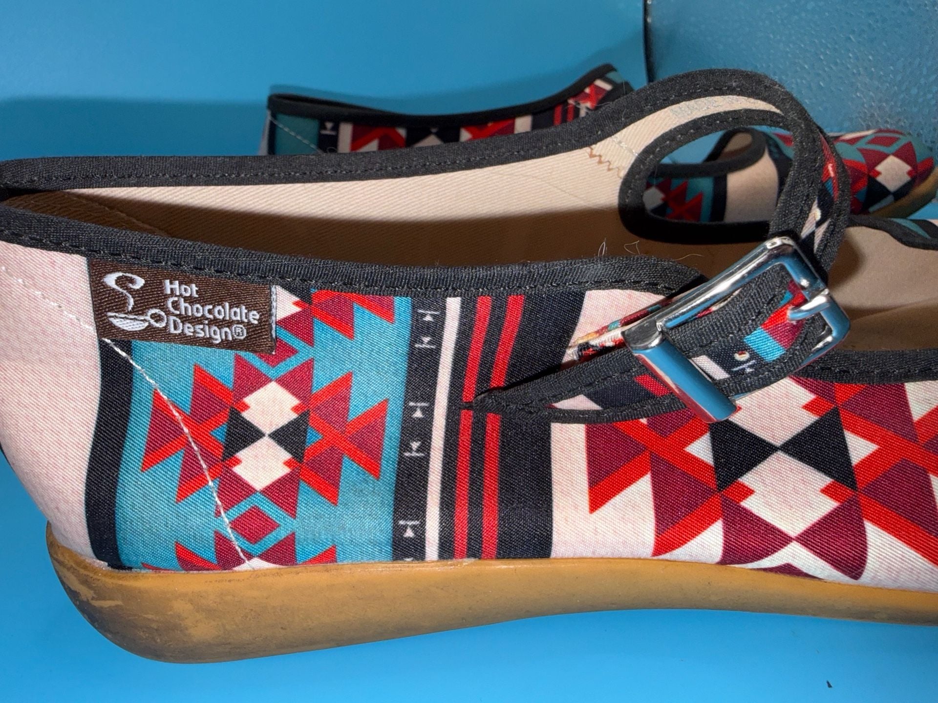 Hot Chocolate Design Chocolaticas Women's Mary Jane Flats in Aztec/Tribal Print multi 7