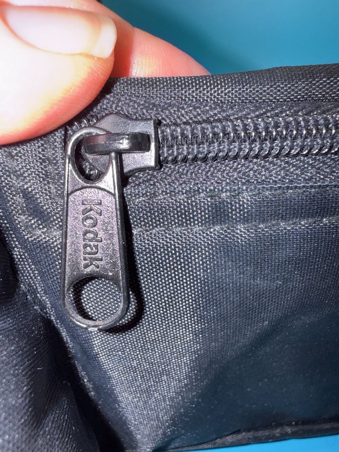 Vintage Kodak Film Black Nylon Fanny Pack Waist Bag Multi Pocket Promo 9