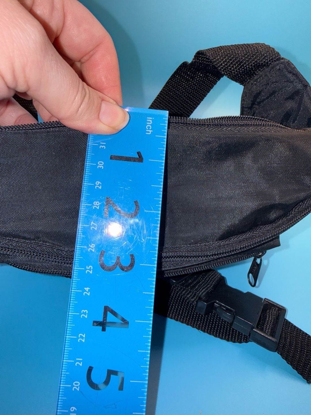 Vintage Kodak Film Black Nylon Fanny Pack Waist Bag Multi Pocket Promo 19