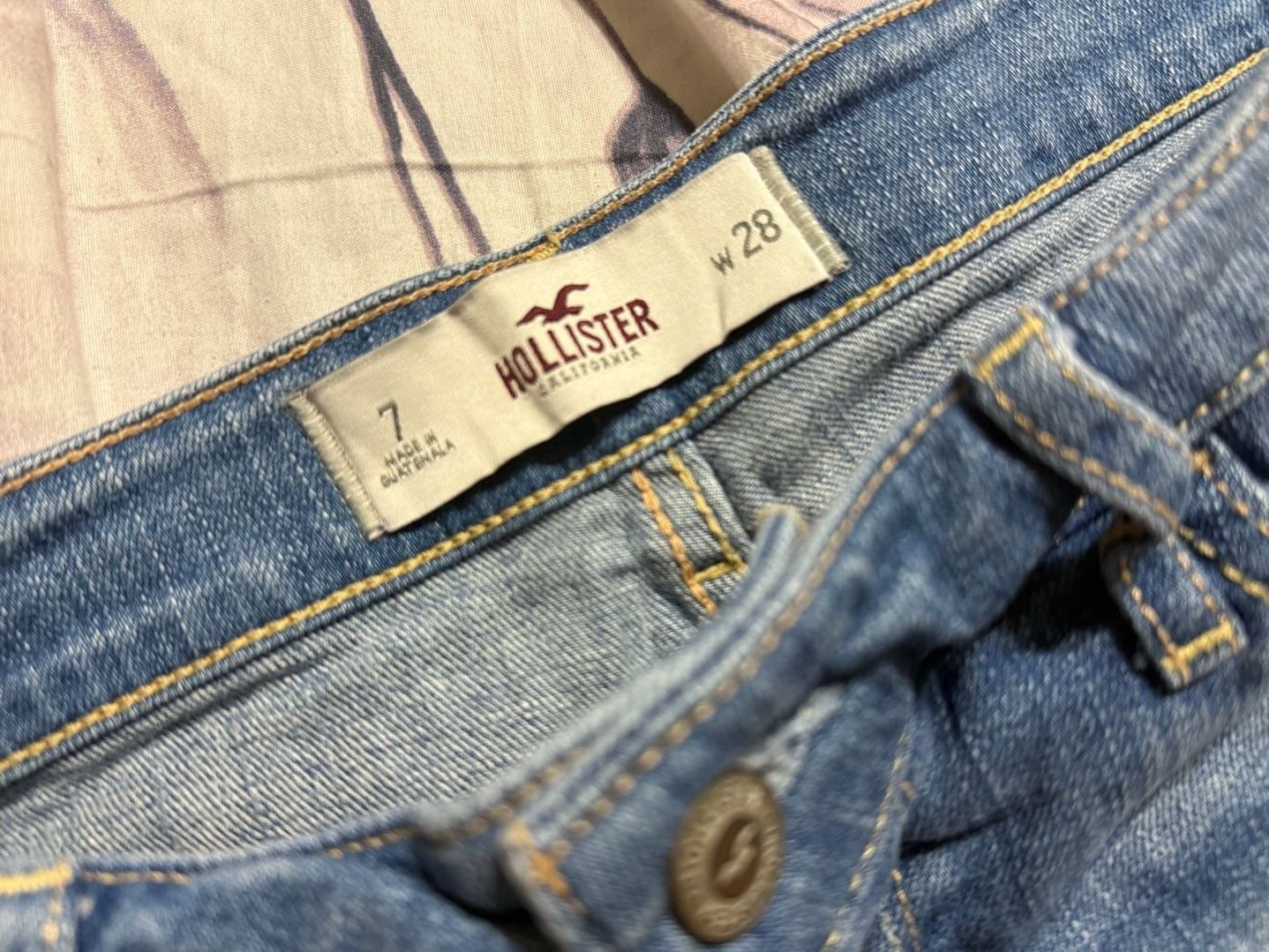y2k Hollister Women's Distressed Denim Shorts 4