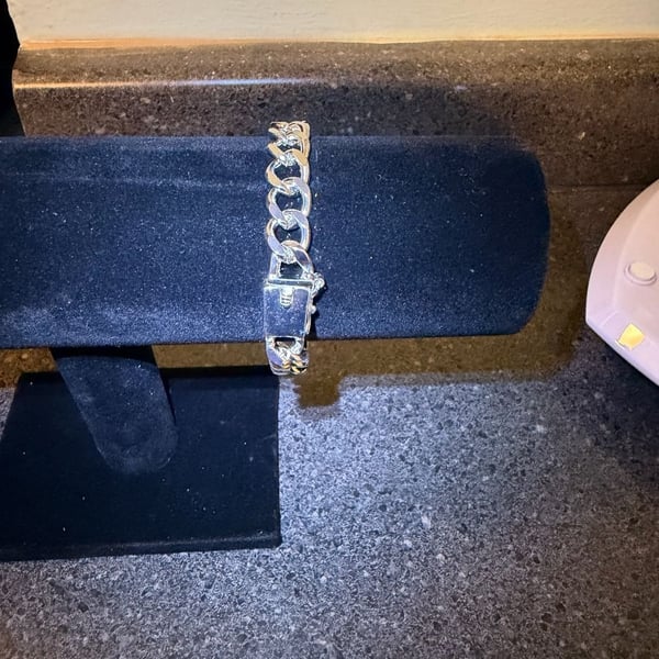 925 Sterling Silver Miami Cuban Curb Link Bracelet with Box Lock Clasp