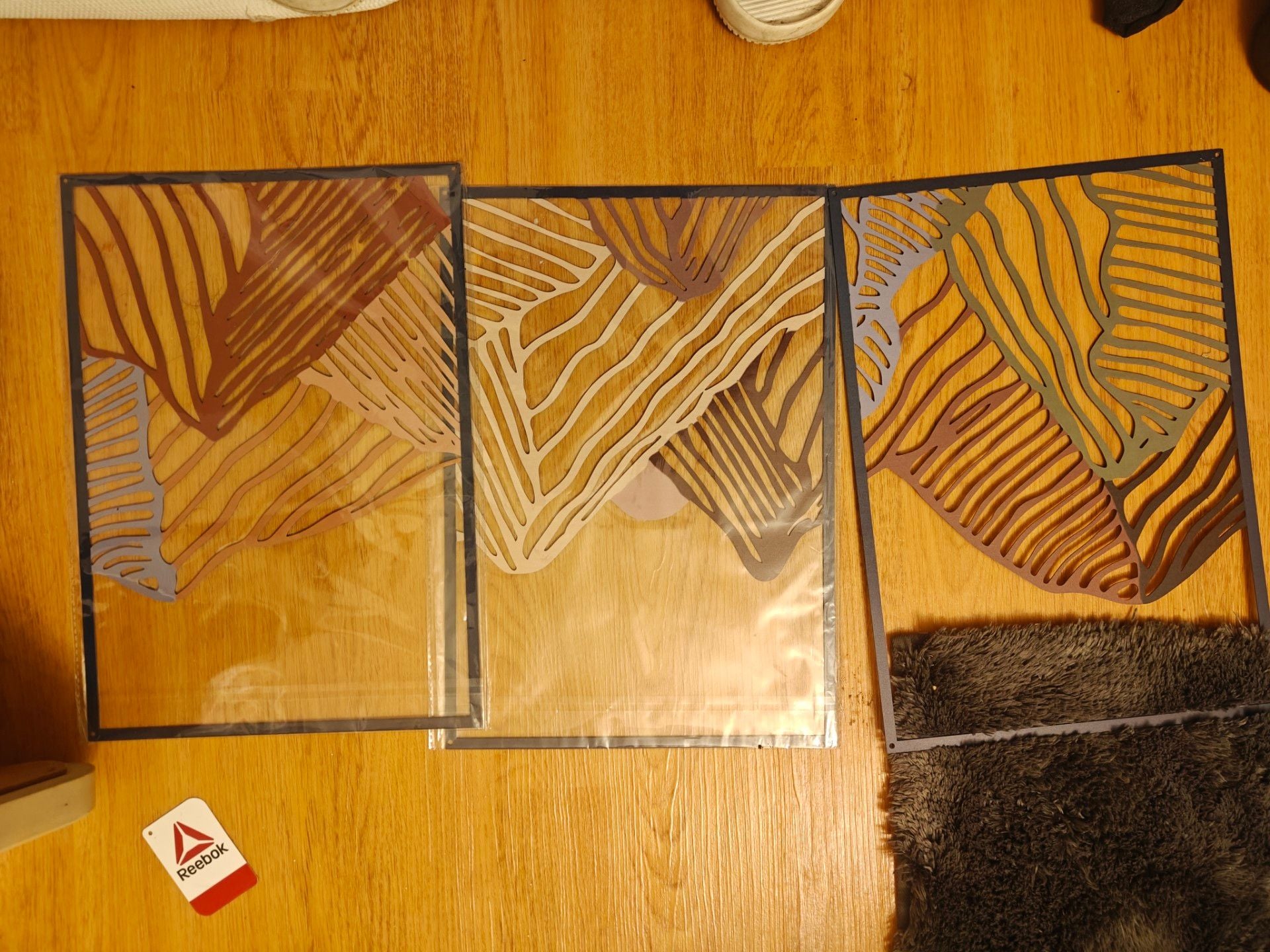 Abstract Geometric Metal Wall Art Set of 3 Pieces 1