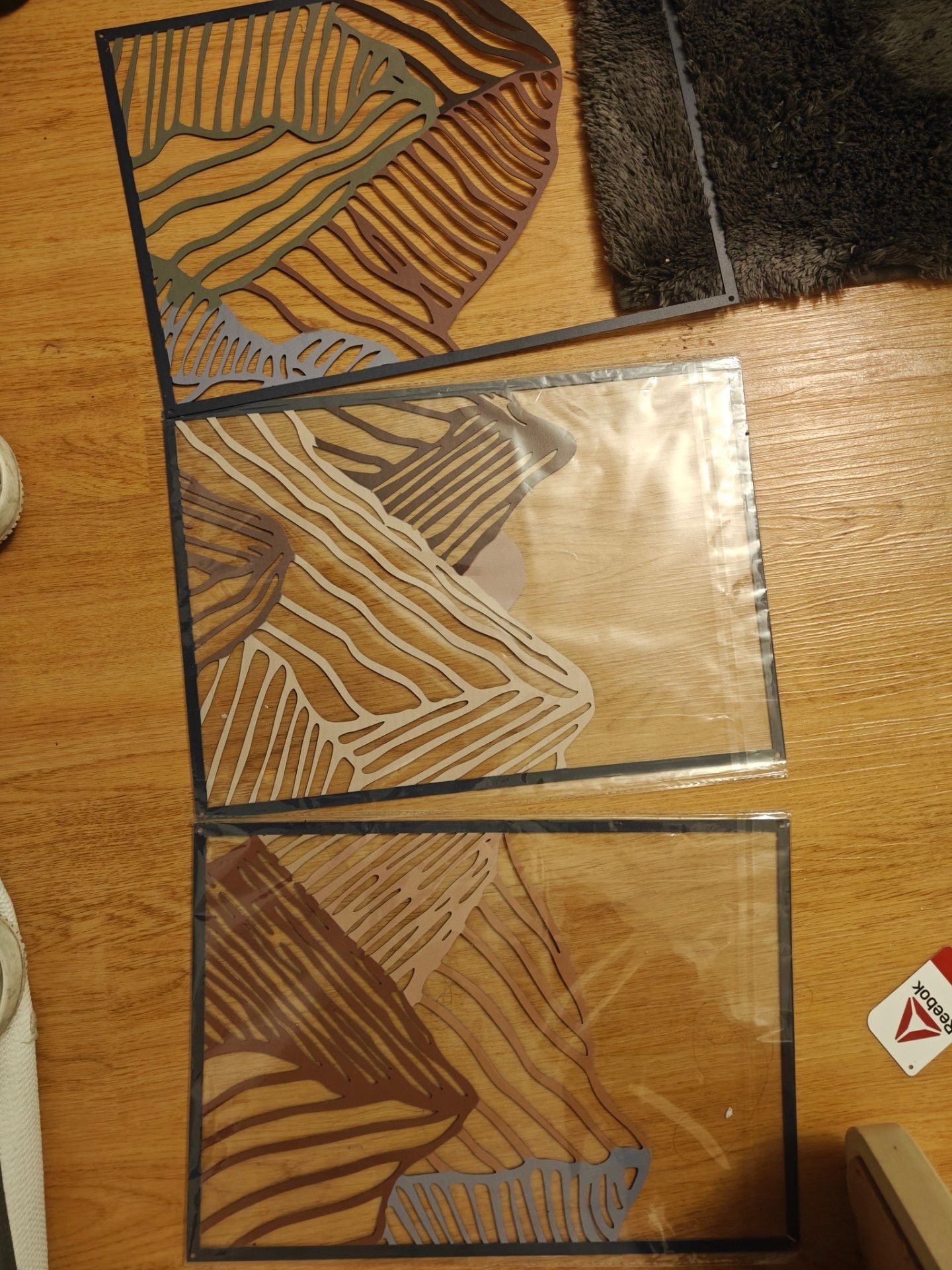 Abstract Geometric Metal Wall Art Set of 3 Pieces 2