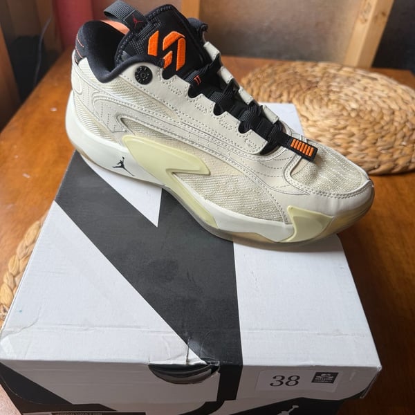 Jordan Luka 2 (GS) Basketball Shoes - Coconut Milk/Black-Fossil (DZ3498-100)