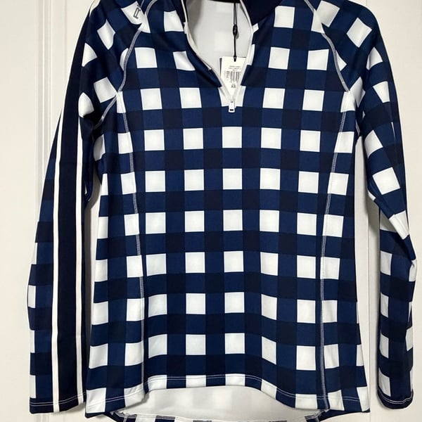 RLX Ralph Lauren Women's Golf Concept 3 Exploded Plaid Quarter-Zip Pullover