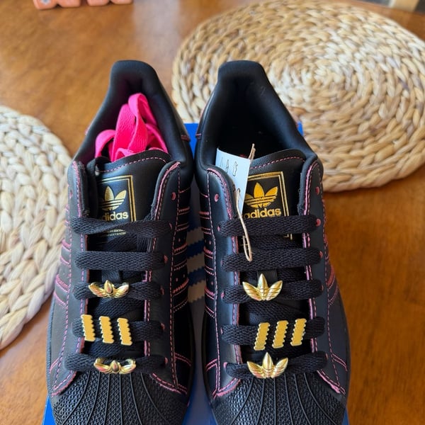 Adidas Superstar II W Women's Black and Gold Casual Sneakers JS1380