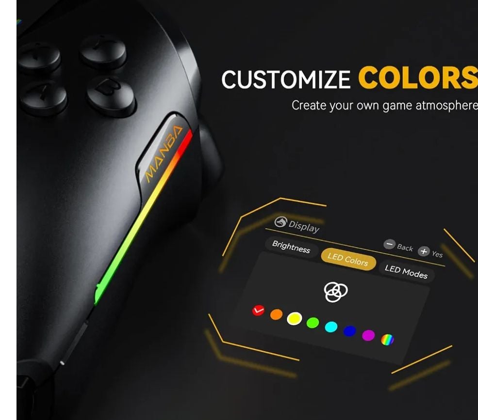 ManbaOneScreen Wireless Controlled Hall Effect Joysticks, Triggers Charging Dock 7