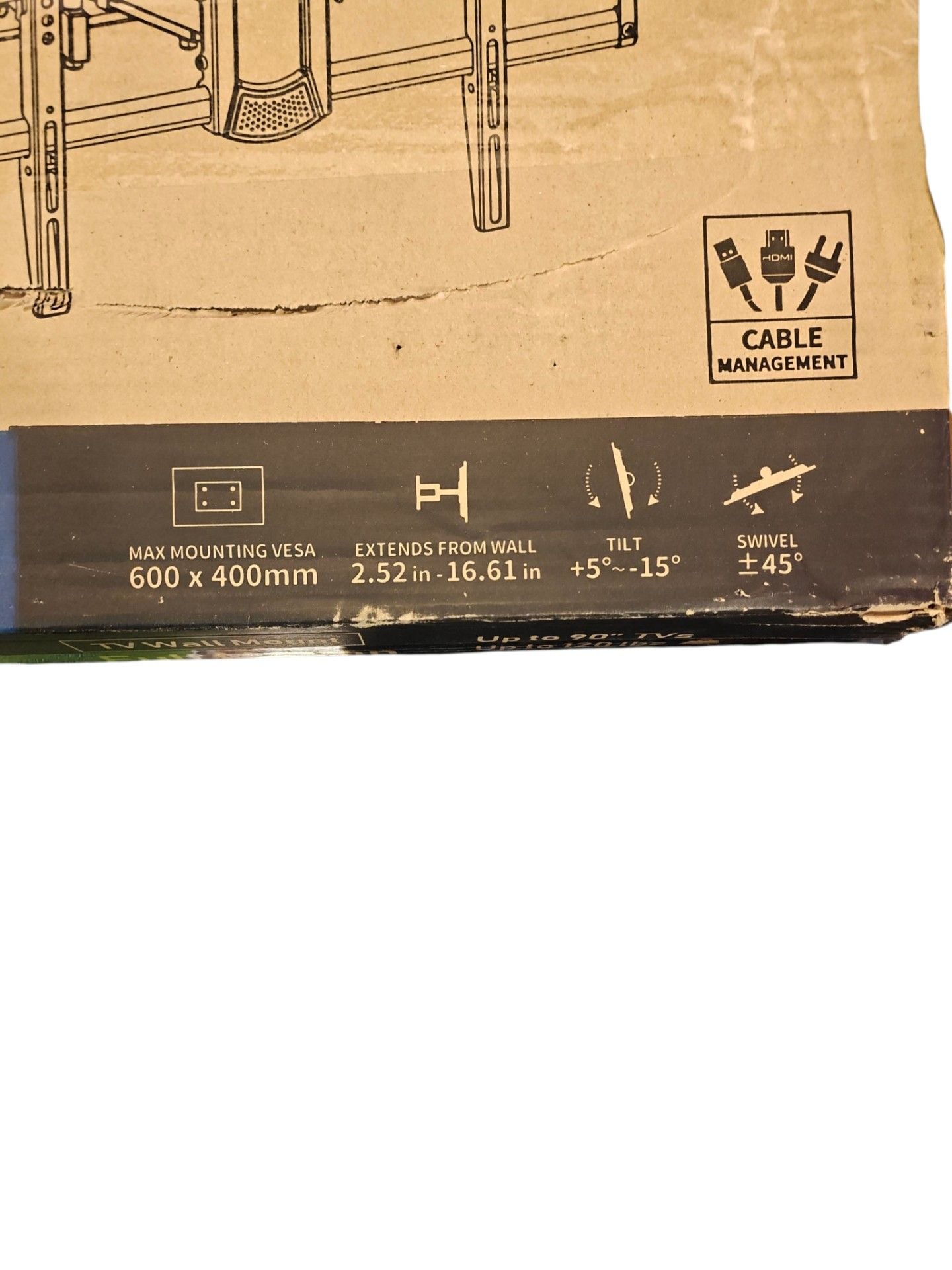 Mounting All Full Motion TV Wall Mount for up to 90" TVs (Model XD2642) 3