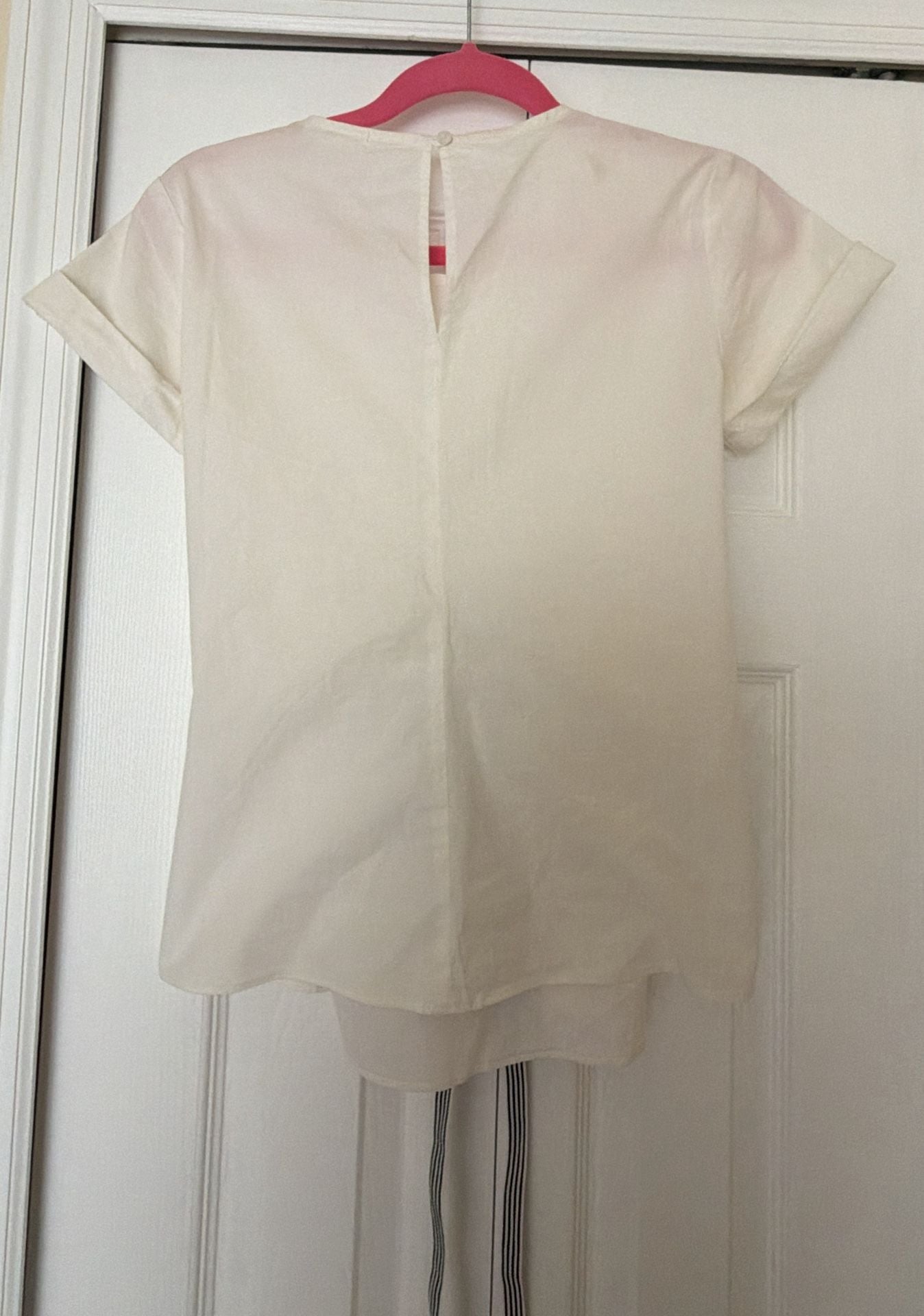 Socialite White Short Sleeve Corset Lace-Up Detail T-Shirt Blouse 3