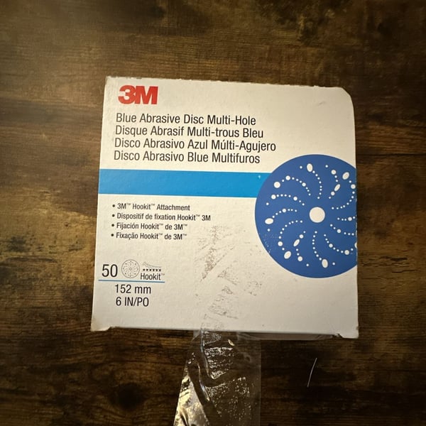 3M Hookit Blue Abrasive Multi-Hole Sanding Discs, 6-inch, 50-Pack