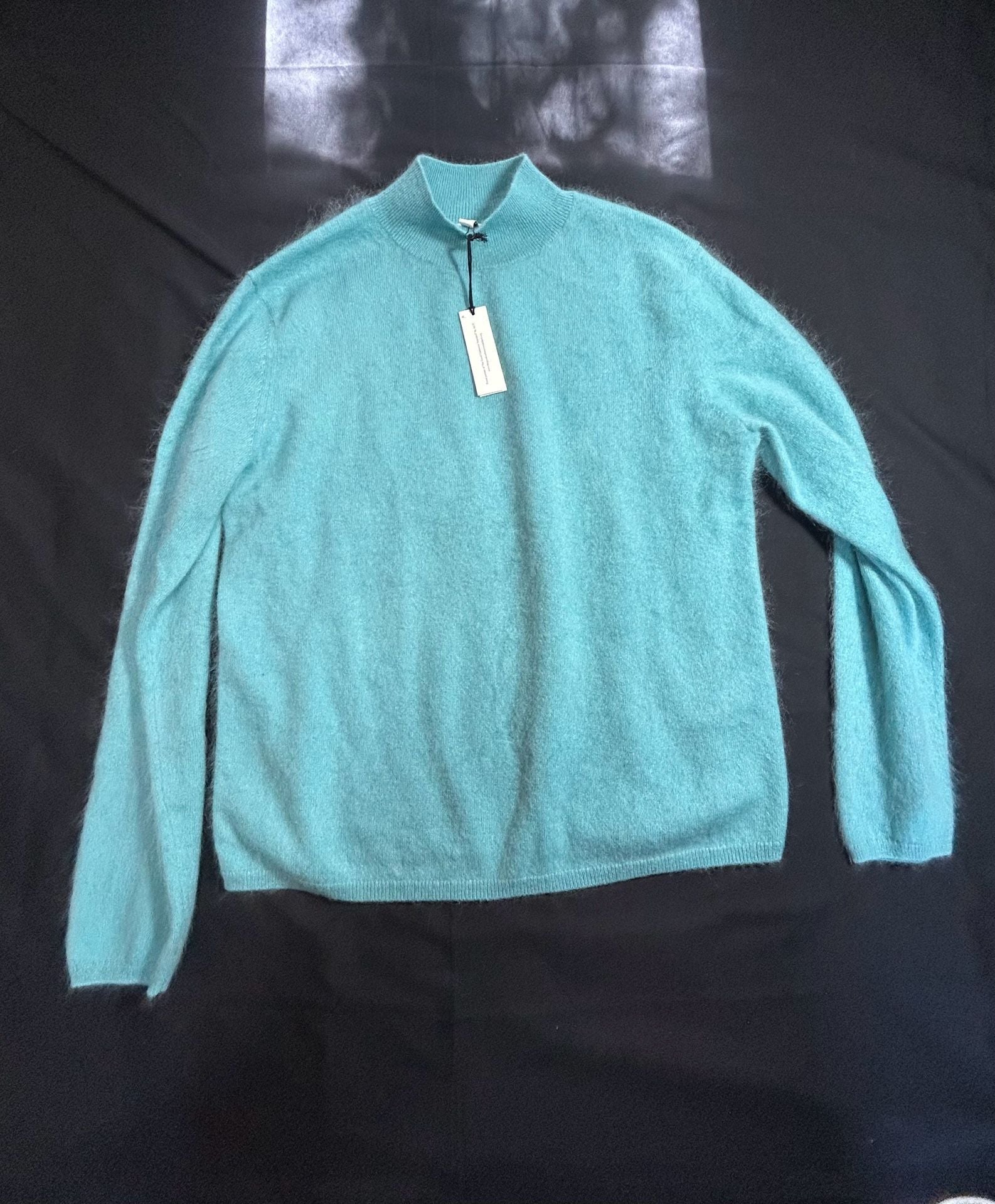 Banana Republic 100% Cashmere Mock-Neck Brushed Sweater 8