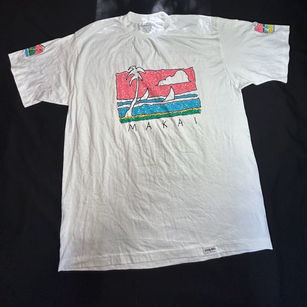Vintage Crazy Shirts Hawaii Makai & Mauka Graphic T-Shirt