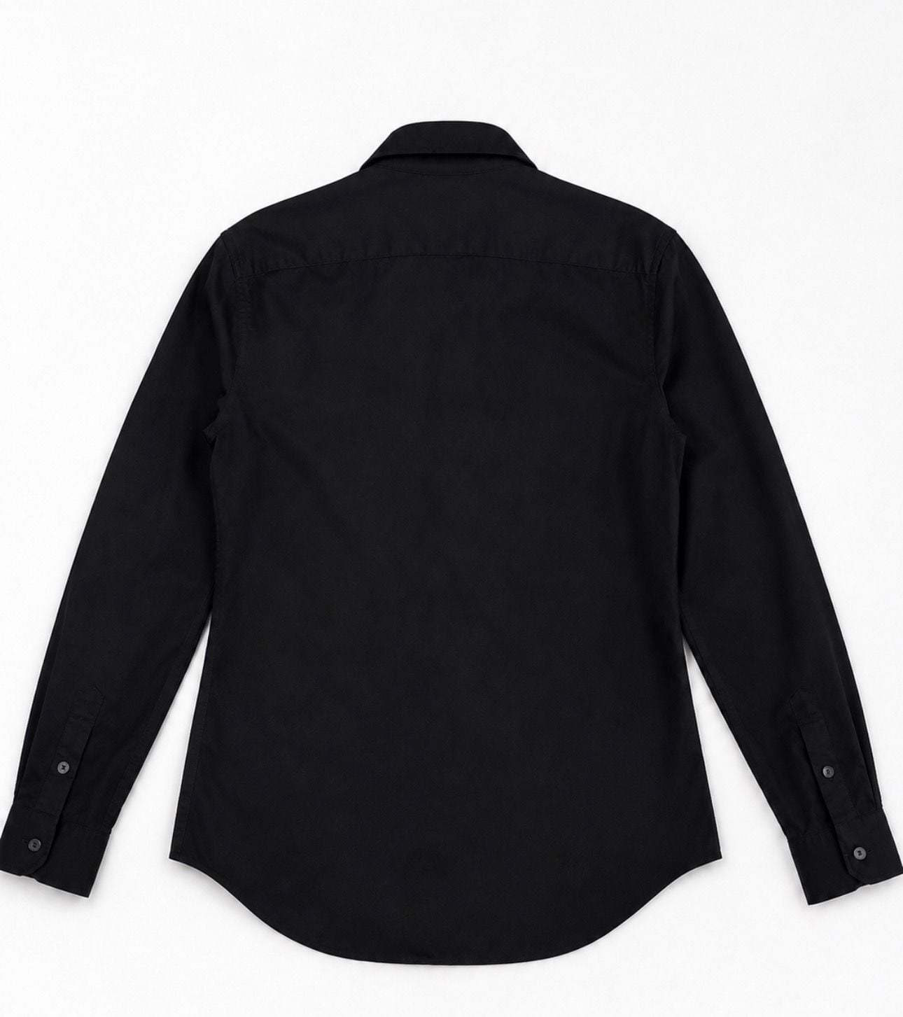 Zara Man Slim Fit Black Dress Shirt Medium Button Front Spread Collar 8