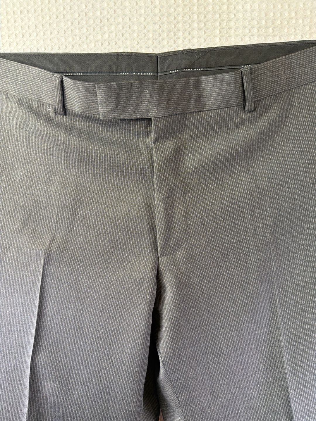 BOSS Hugo Boss Men's Dark Grey Pinstripe Suit Blazer Jacket 8
