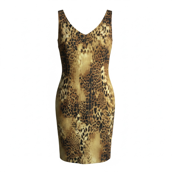 Dana Buchman Women's Leopard Print Linen Dress