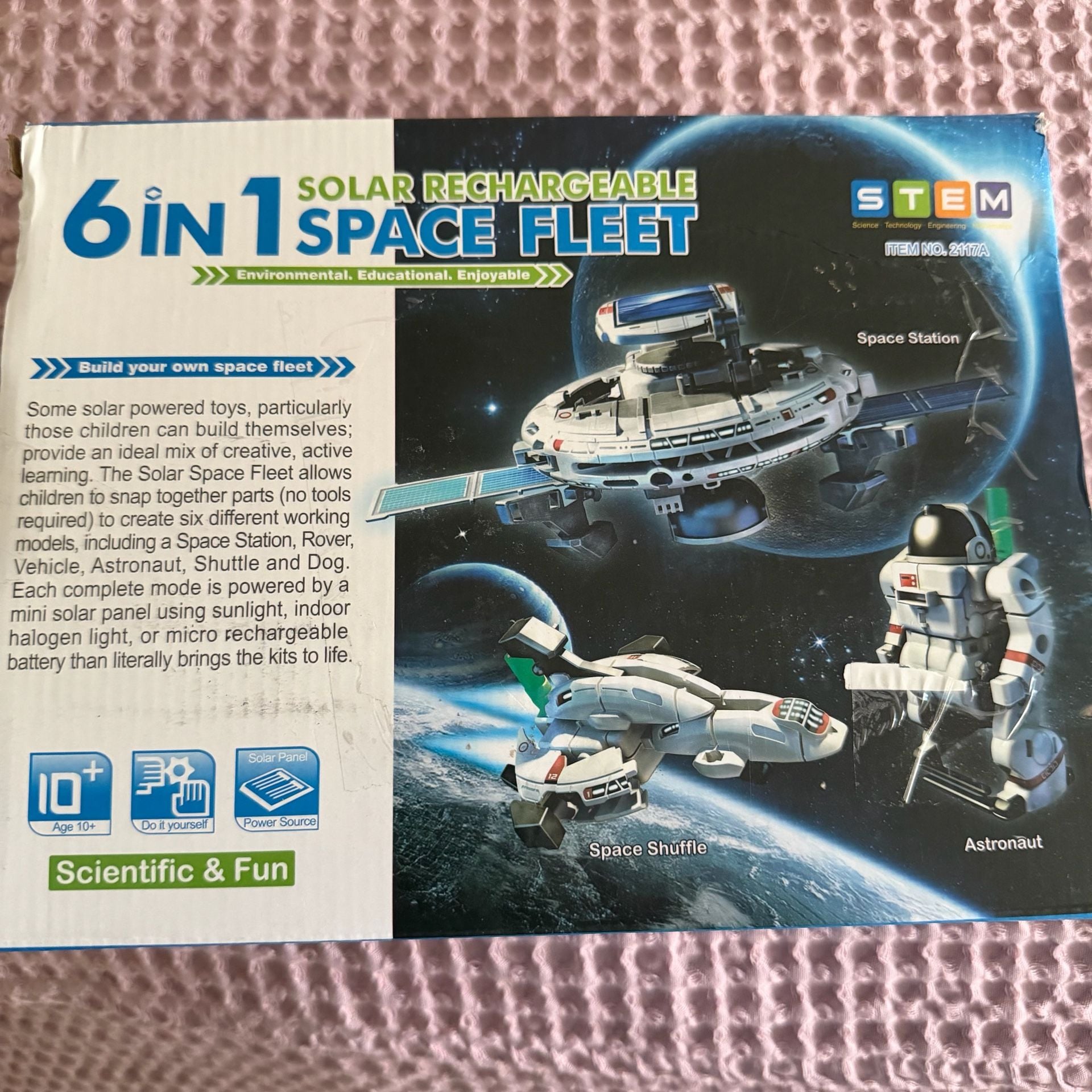 Scientific & Fun 6 in 1 Solar Rechargeable Space Fleet STEM Building Kit 2