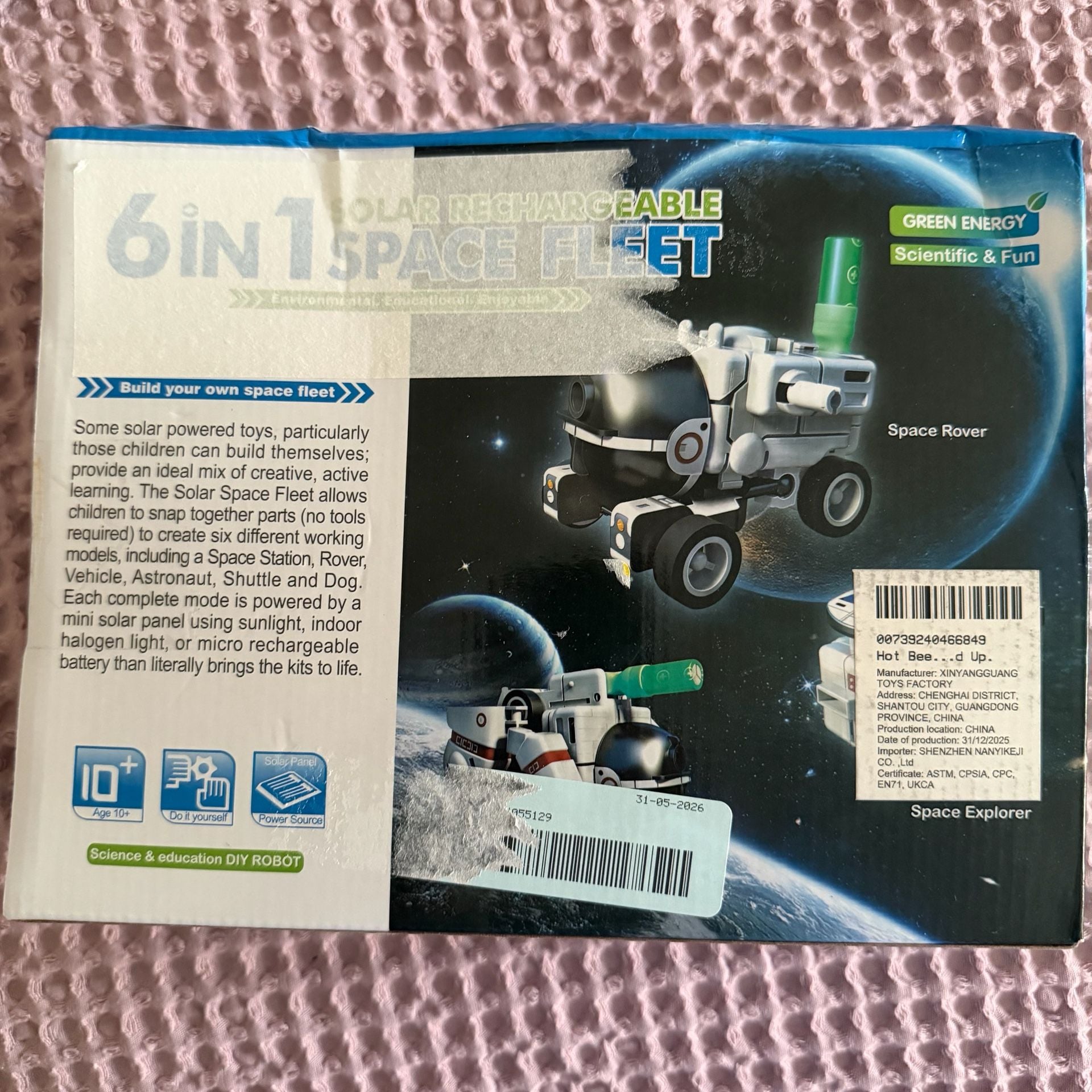 Scientific & Fun 6 in 1 Solar Rechargeable Space Fleet STEM Building Kit 4