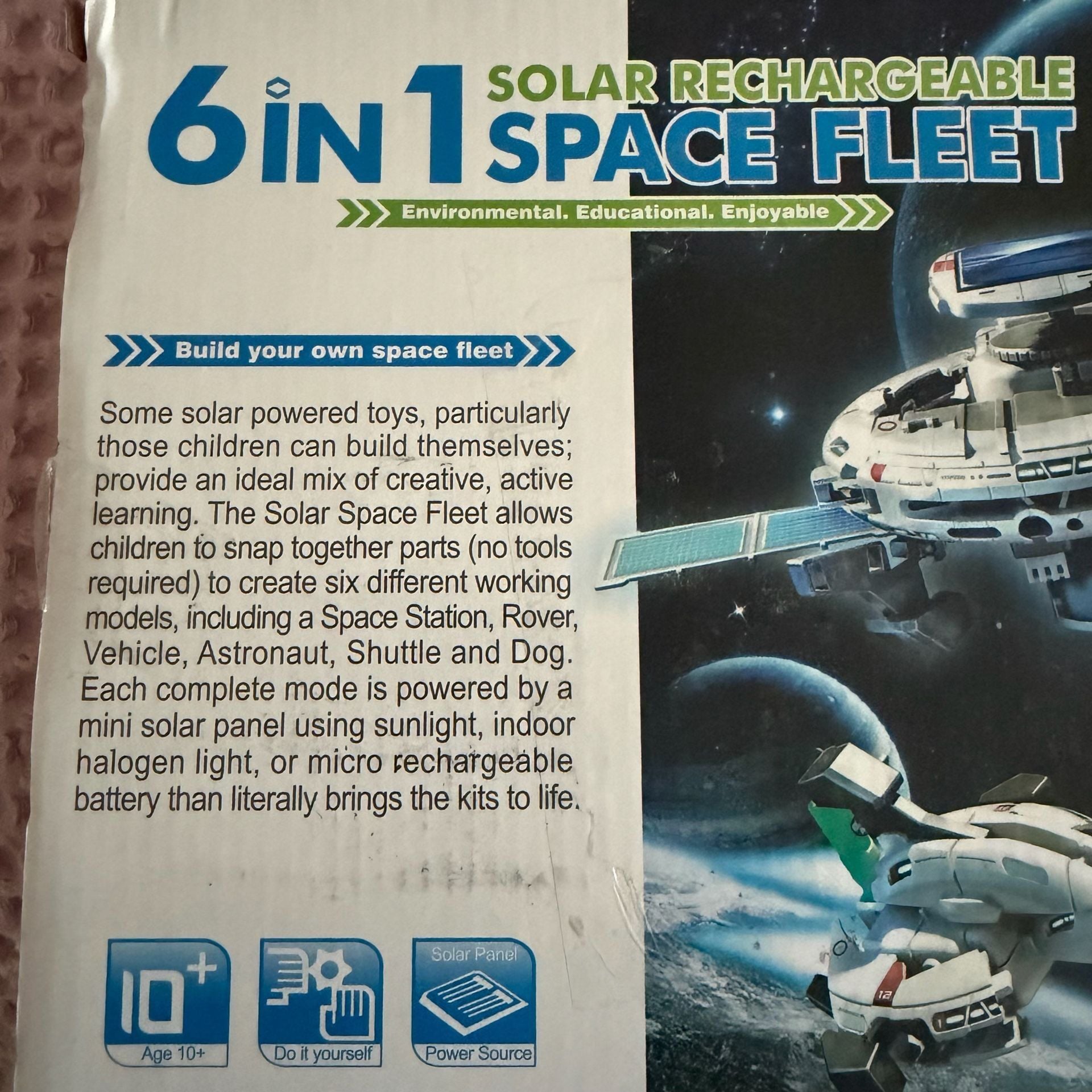 Scientific & Fun 6 in 1 Solar Rechargeable Space Fleet STEM Building Kit 3