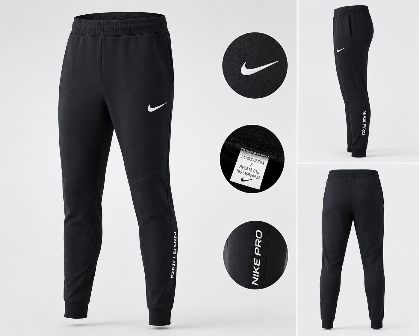 Nike Pro Dri-FIT Men's Training Joggers Pants BV5515-010 Black 1