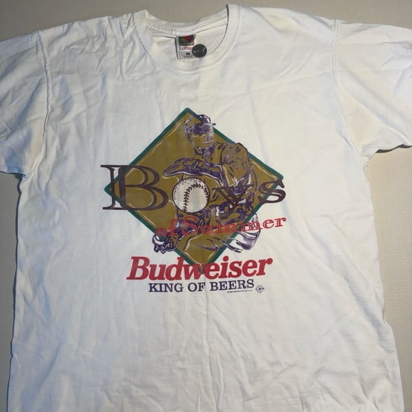 Vintage 1998 Budweiser Boys of Summer Graphic T-Shirt
