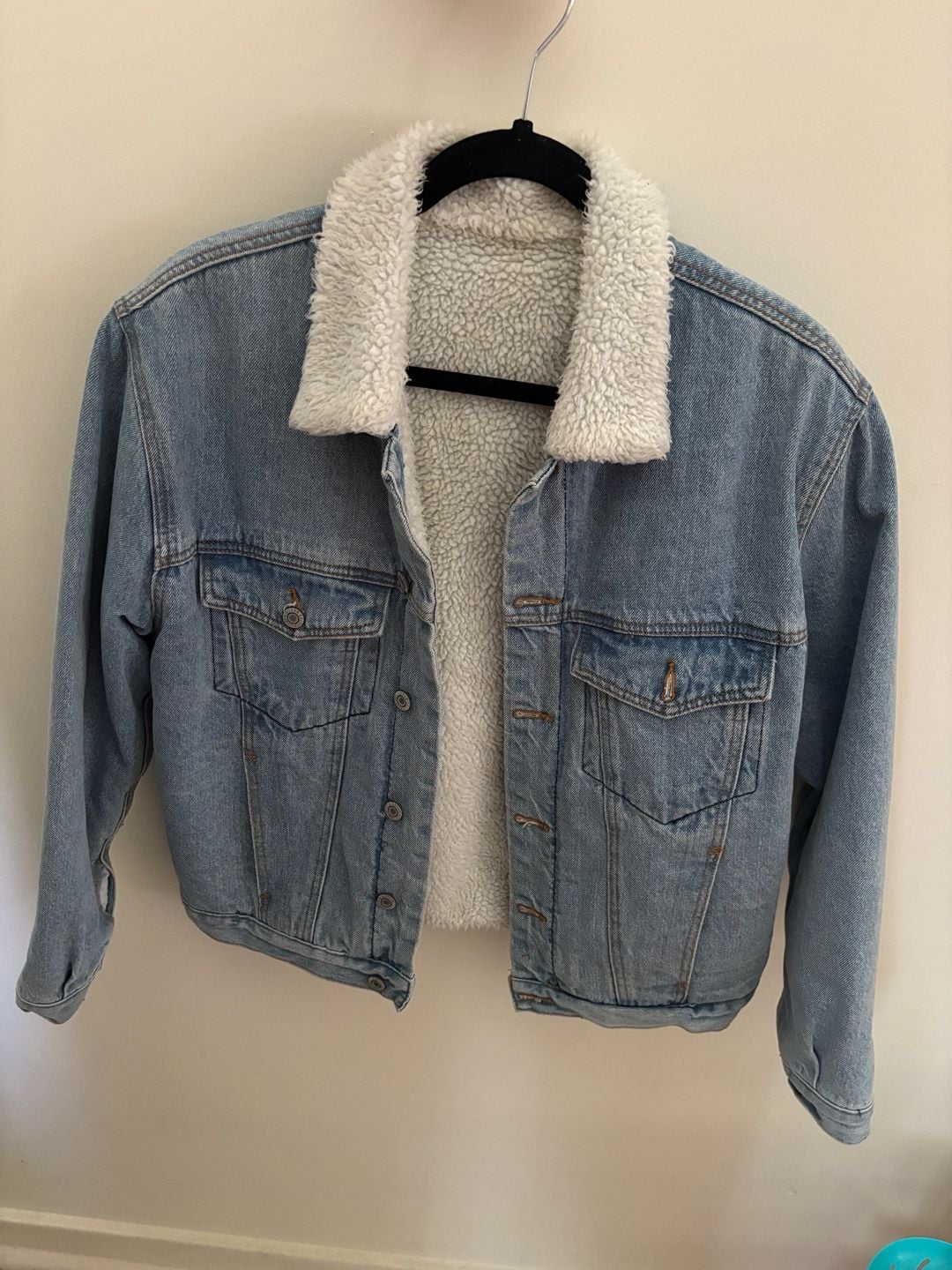 Brandy Melville John Galt Sherpa Denim Jacket 2