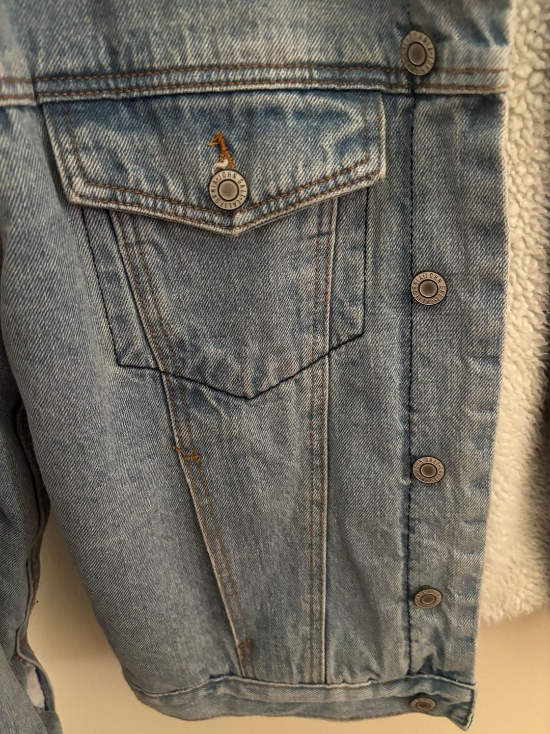 Brandy Melville John Galt Sherpa Denim Jacket 3