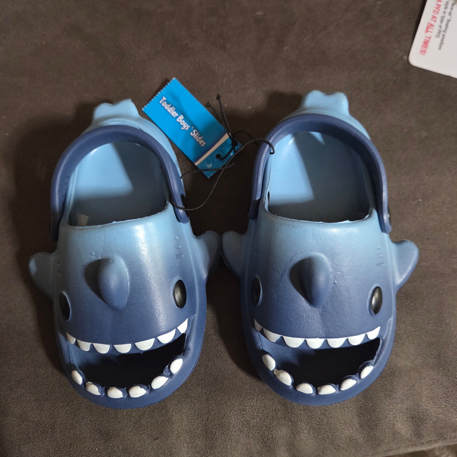 Swiggles Toddler Shark Slides Blue Size S (5/6) 1
