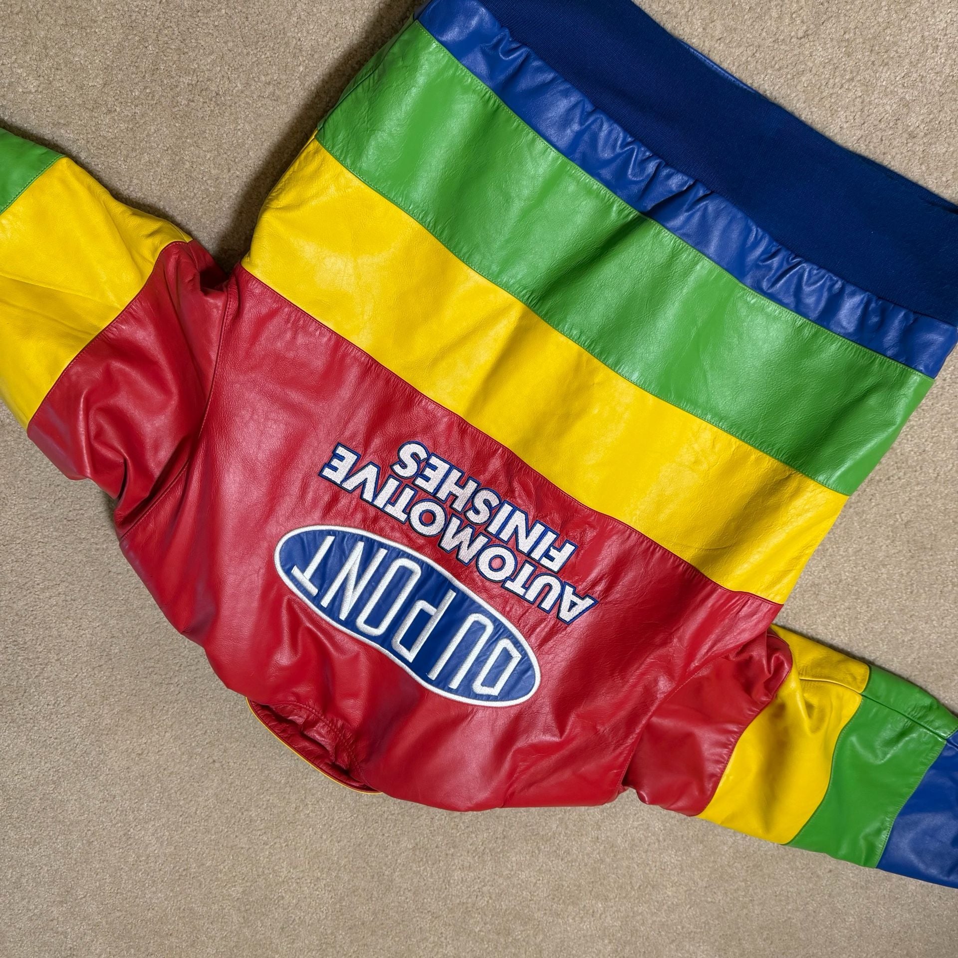 Chase Authentics Jeff Gordon DuPont Rainbow NASCAR Leather Jacket 3