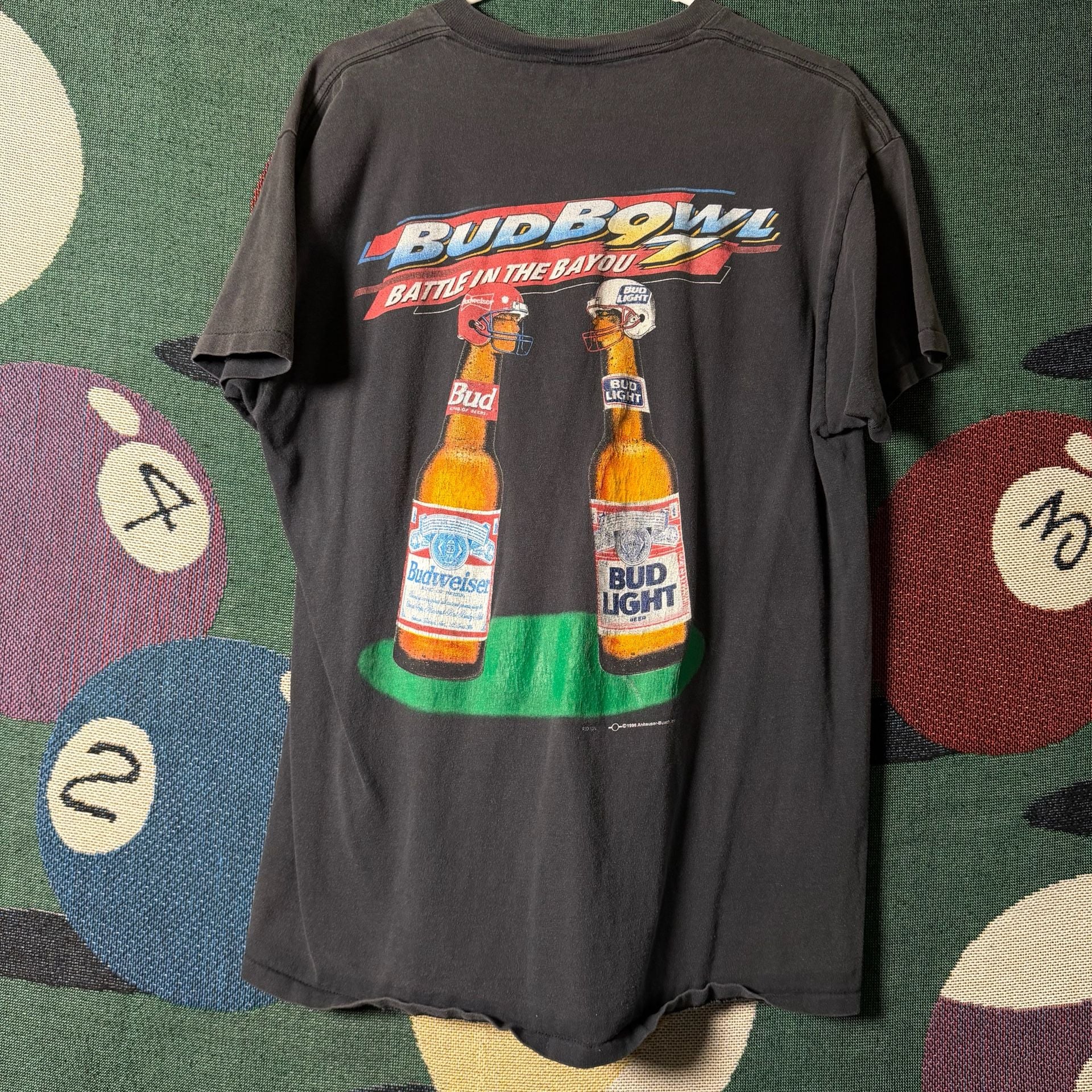 Vintage 1996 Budweiser Bud Bowl Battle in the Bayou T-Shirt 2